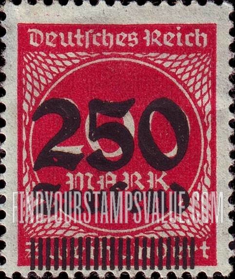 FindYourStampsValue: Numeral Value: Stamps and Types of 1922-23 Surcharged in Black