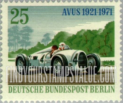 FindYourStampsValue: BERLIN - Racing Cars: Auto Union racer