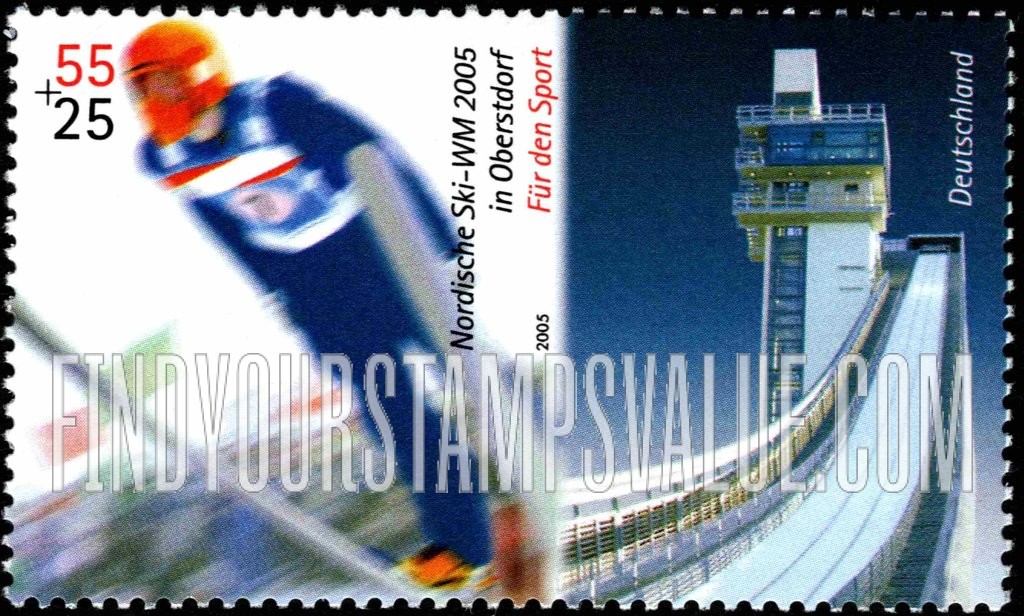 FindYourStampsValue: SEMI-POSTAL - Sports: Ski jumper and ski jump