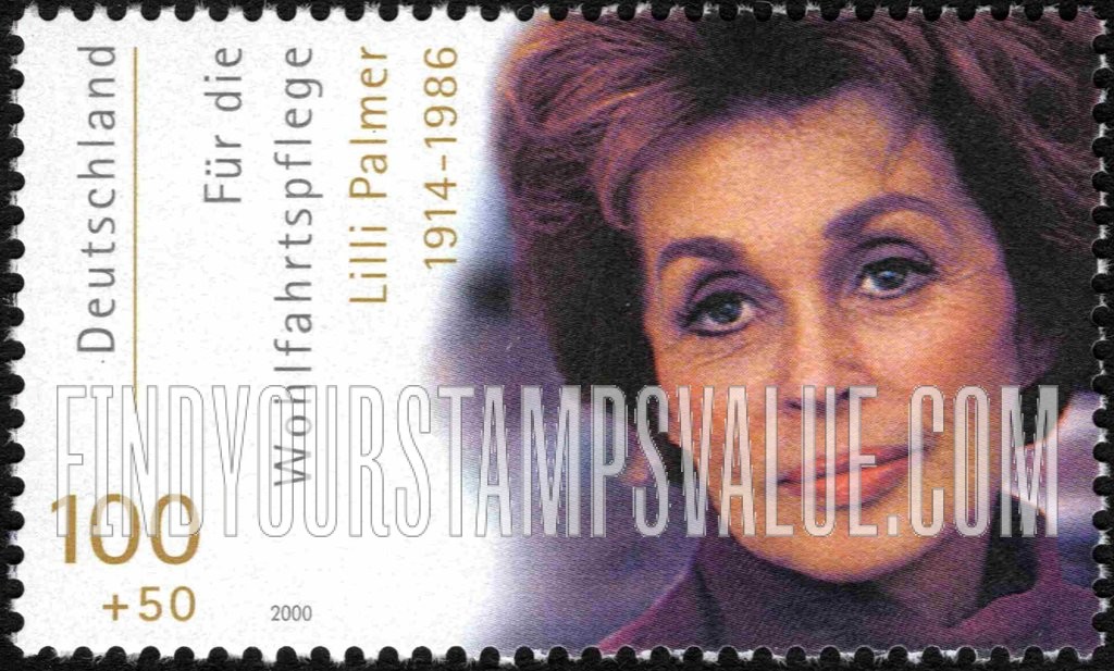 FindYourStampsValue: SEMI-POSTAL - Actors and Actresses: Lilli Palmer (1914-86)