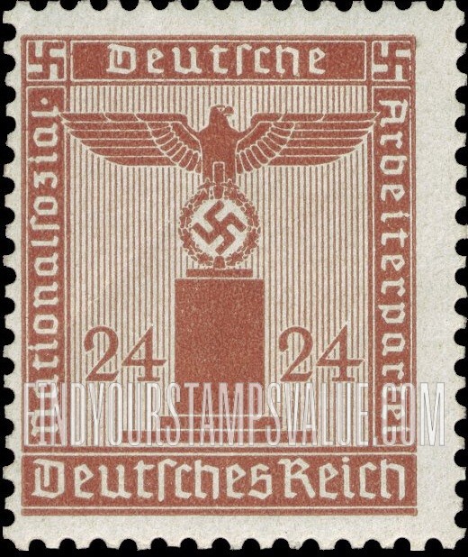 FindYourStampsValue: FRANCHISE - For use by the National Socialist German Workers’ Party: Party Emblem
