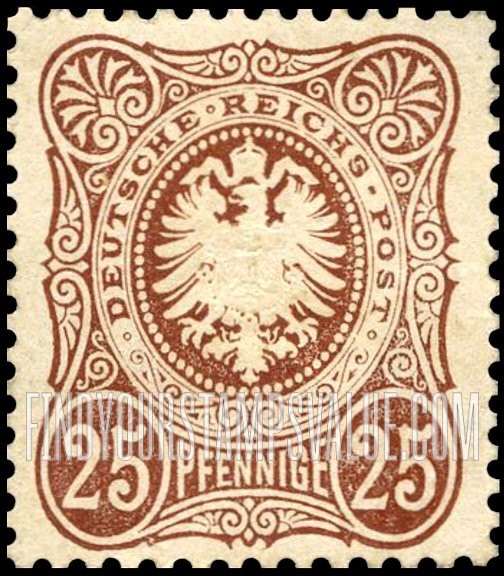 FindYourStampsValue: Imperial eagle and crown in oval, PFENNIGE