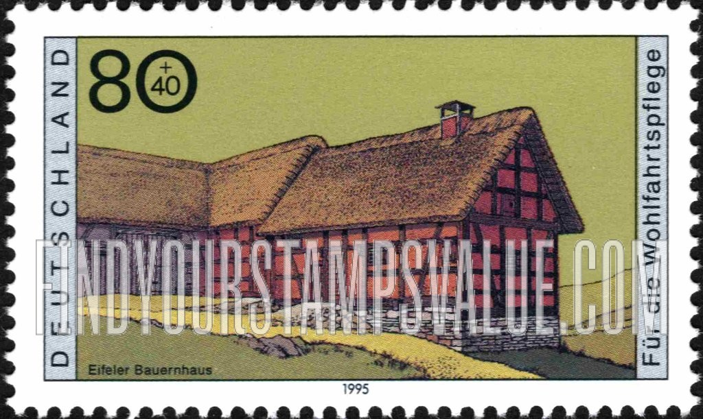 FindYourStampsValue: SEMI-POSTAL - Farmhouses: Eifel region