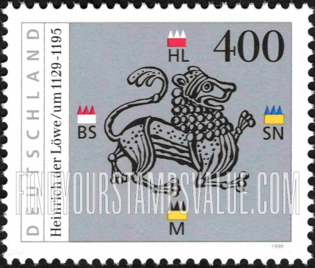 FindYourStampsValue: Henry the Lion, Duke of Bavaria (1129-95)