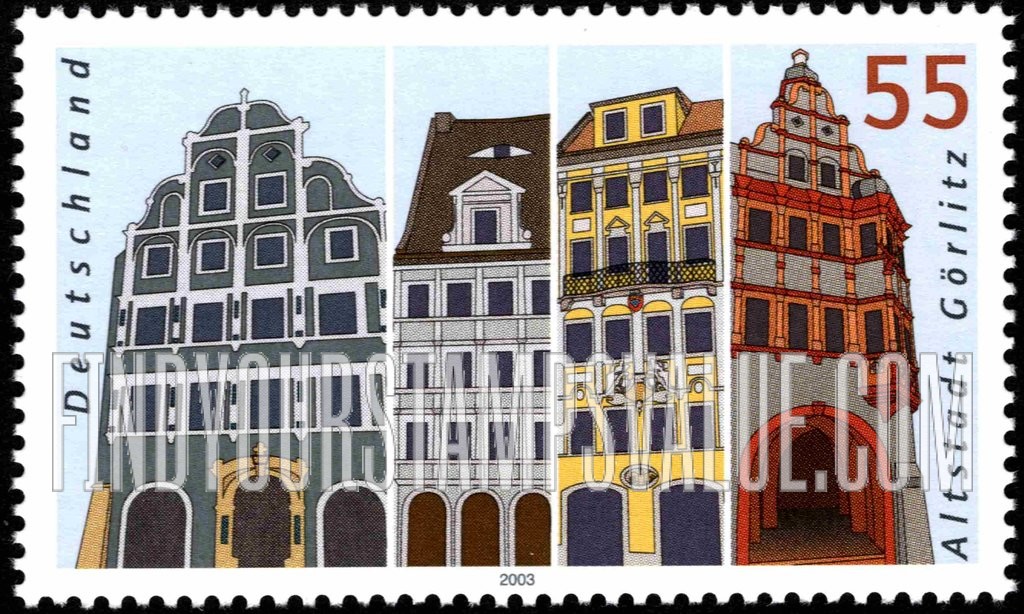 FindYourStampsValue: City Views: Buildings in Old City, Görlitz