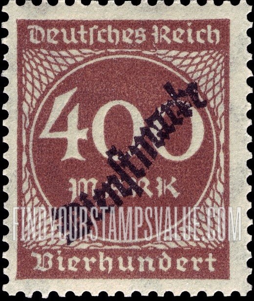FindYourStampsValue: OFFICIAL - Numeral Value: Regular Issue of 1923 Overprinted