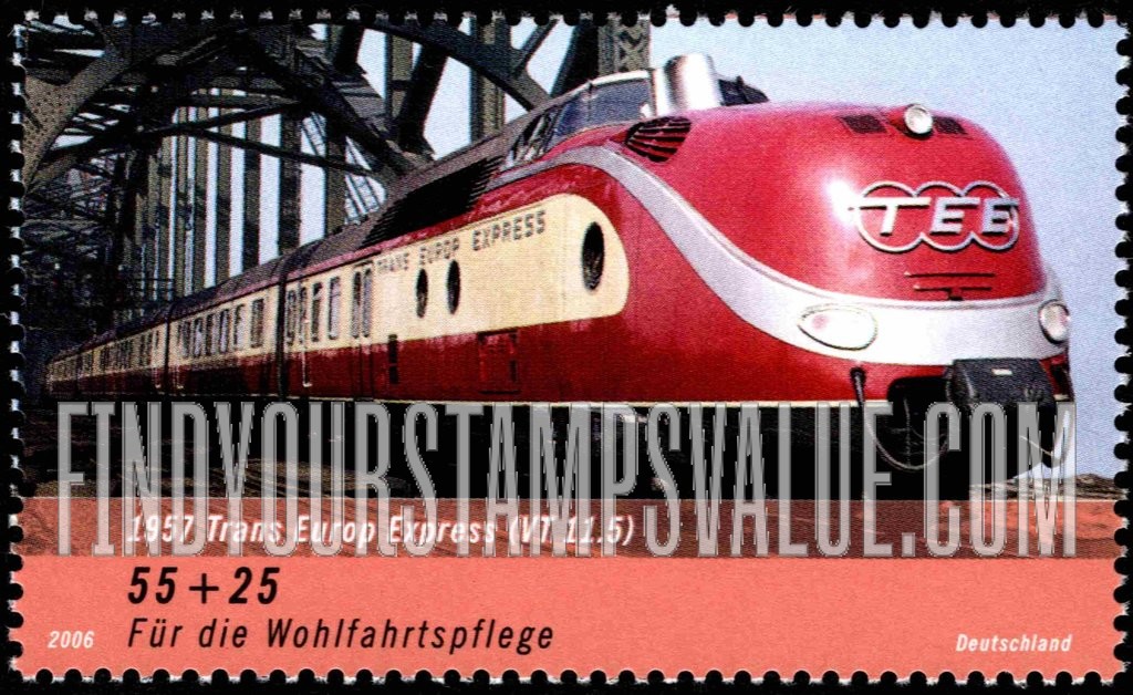 FindYourStampsValue: SEMI-POSTAL - Trains: Trans Europ Express (VT11.5)