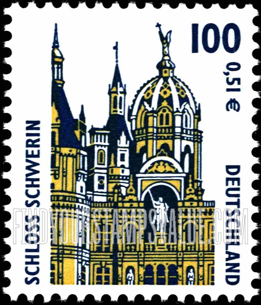 FindYourStampsValue: Historic Sites Type of 1987: Schwerin Castle, Weimar
