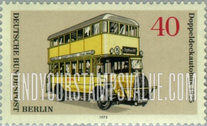 FindYourStampsValue: BERLIN - Double-decker bus, 1925