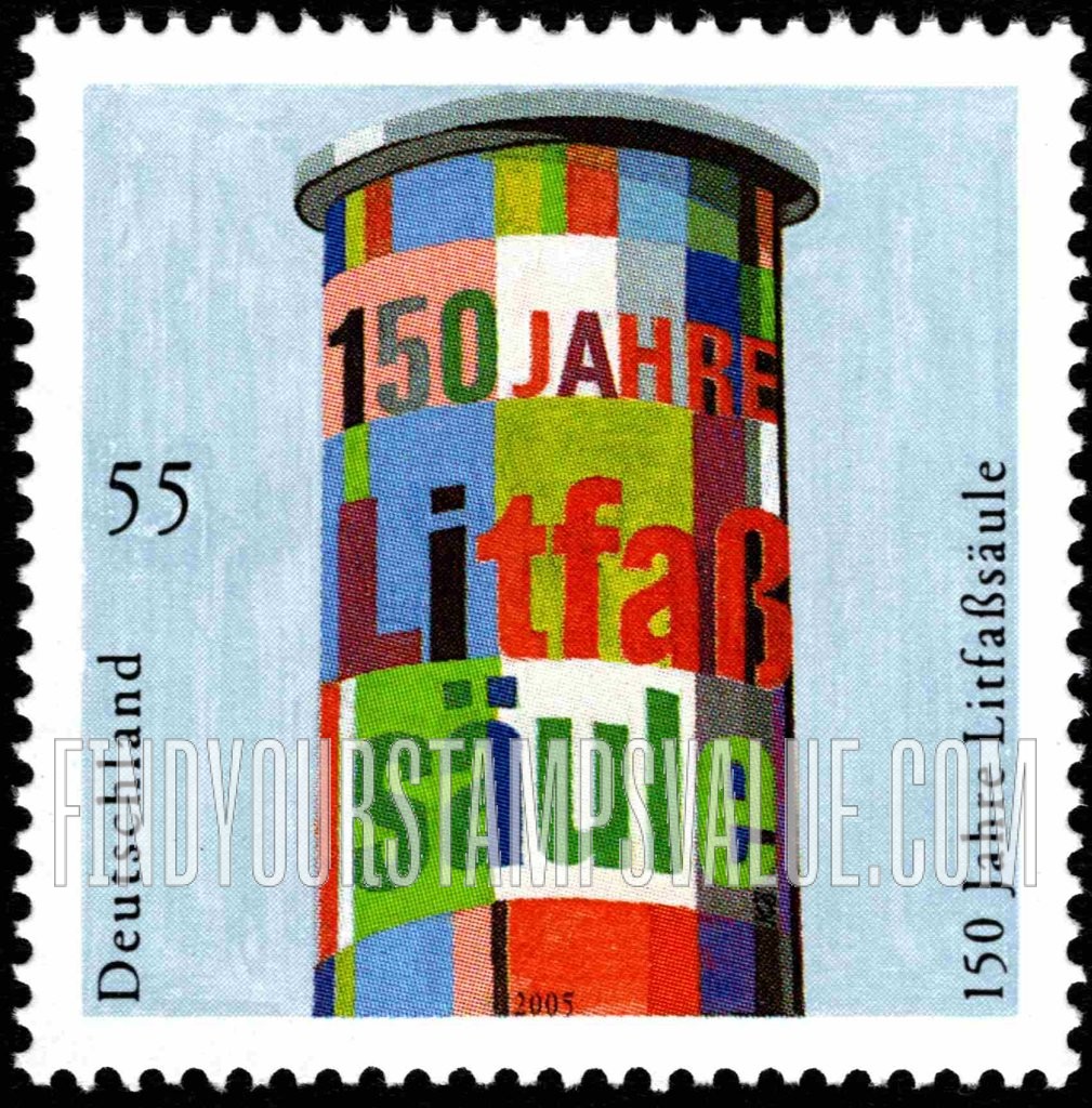 FindYourStampsValue: Advertising Pillars, 150th Anniversary