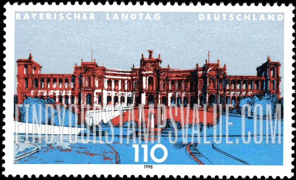 FindYourStampsValue: German State Parliament Buildings: Bavaria