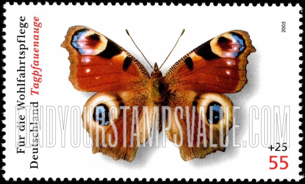 FindYourStampsValue: SEMI-POSTAL - Butterflies: Tagpfauenauge