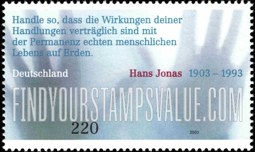 FindYourStampsValue: Hans Jonas (1903-93), Philosopher