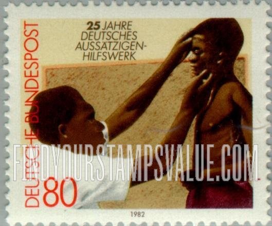 FindYourStampsValue: 25th Anniversary of German Lepers' Org.