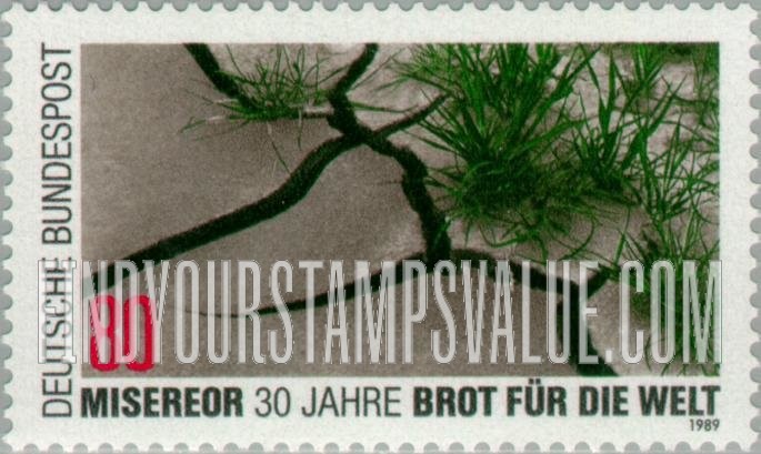 FindYourStampsValue: Misereor and Brot fur die Welt, 30th Anniversary: Barren and verdant soil