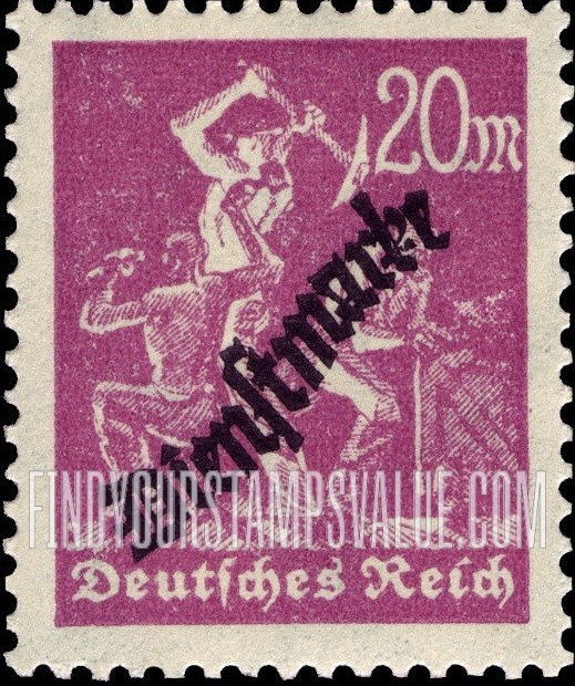 FindYourStampsValue: OFFICIAL - Miners: Regular Issue of 1923 Overprinted