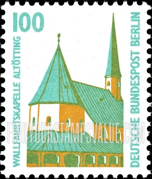 FindYourStampsValue: BERLIN - Historic Sites and Objects Type of Germany: Altotting Chapel, Bavari