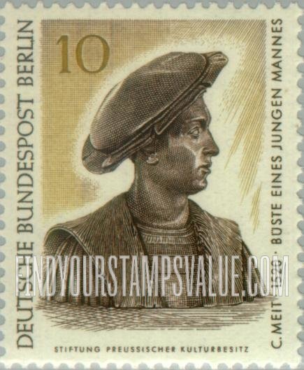 FindYourStampsValue: BERLIN - Young Man, by Conrat Meit, 1520