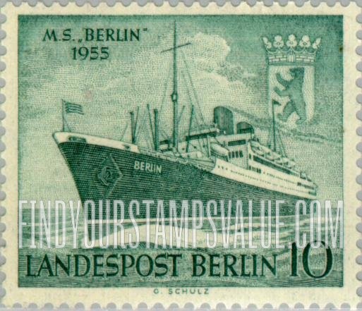 FindYourStampsValue: BERLIN - M. S. Berlin and Arms of Berlin