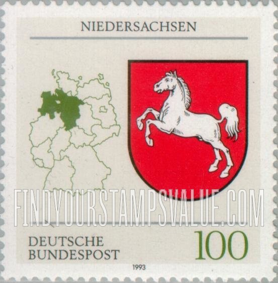 FindYourStampsValue: Coats of Arms of States of the Federal Republic of Germany: Lower Saxony