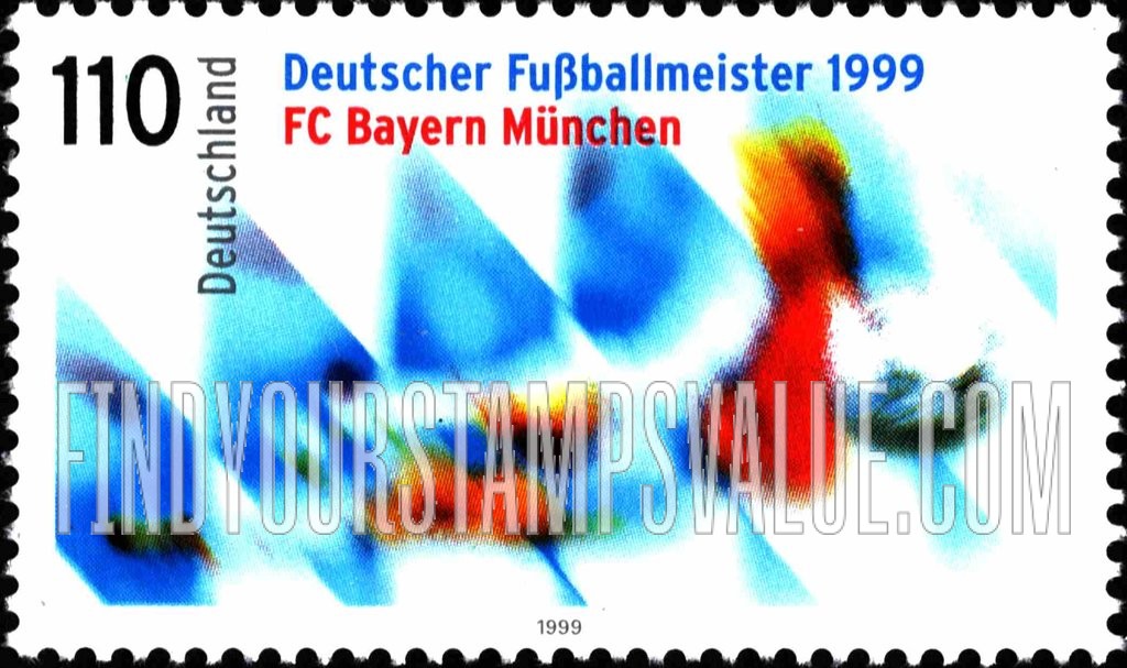 FindYourStampsValue: Bayern München, 1999 German Soccer Champions