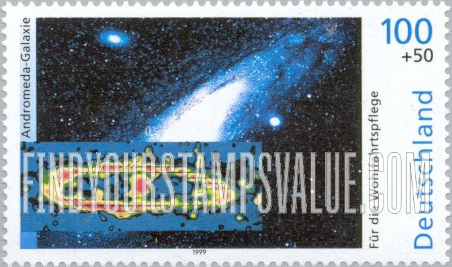 FindYourStampsValue: SEMI-POSTAL - The Cosmos: Andromeda galaxy