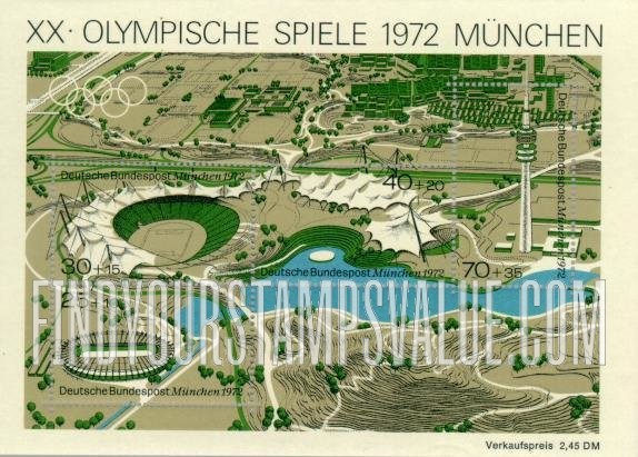 FindYourStampsValue: SEMI-POSTAL - Olympic Games Site, Munich