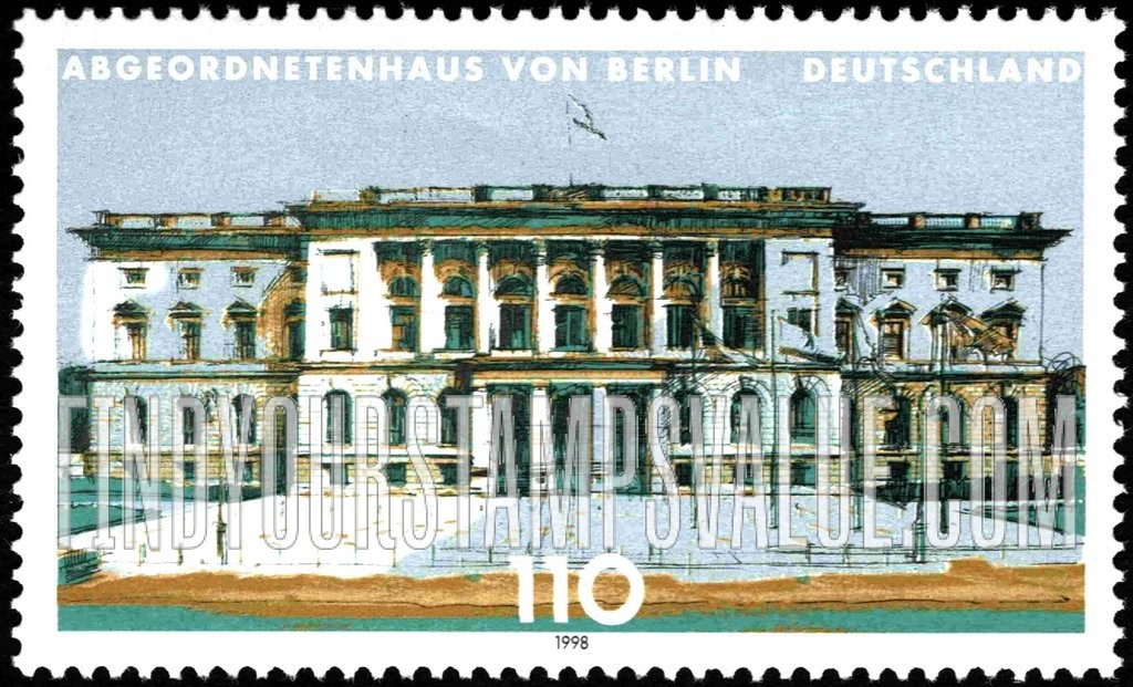FindYourStampsValue: German State Parliament Buildings: Chamber of Deputies, Berlin