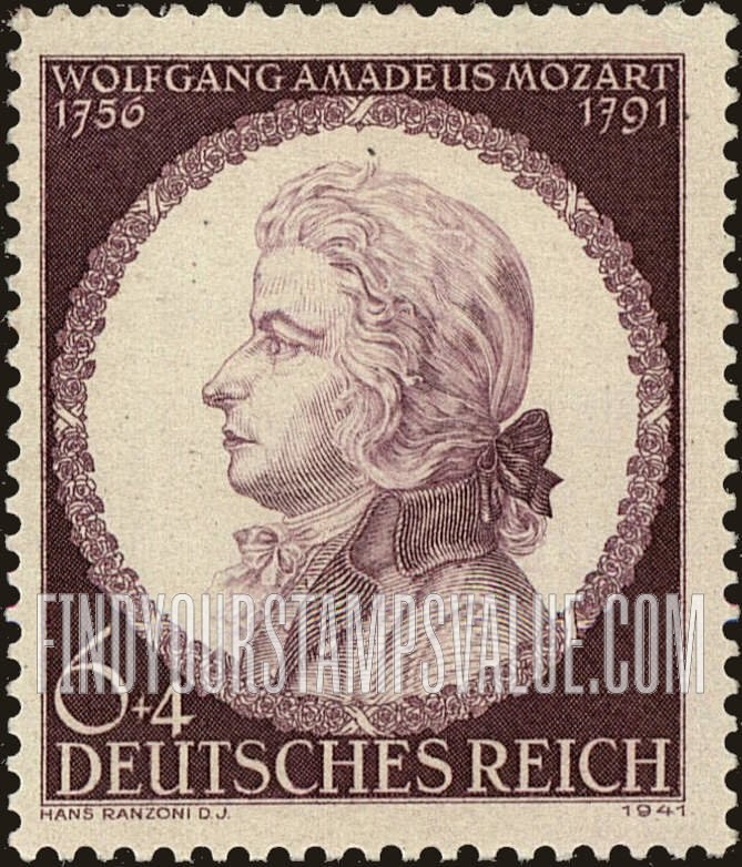 FindYourStampsValue: SEMI-POSTAL - Mozart