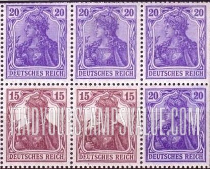 FindYourStampsValue: Germania: Germania Types of 1902-16