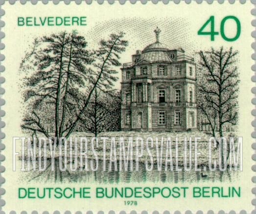 FindYourStampsValue: BERLIN - Berlin Views Type of 1976: Belvedere, Charlottenburg Castle