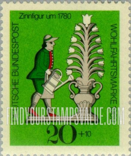 FindYourStampsValue: SEMI-POSTAL - Tin Toys: Gardener