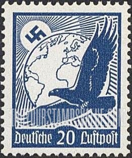 FindYourStampsValue: AIR POST - Swastika Sun, Globe and Eagle