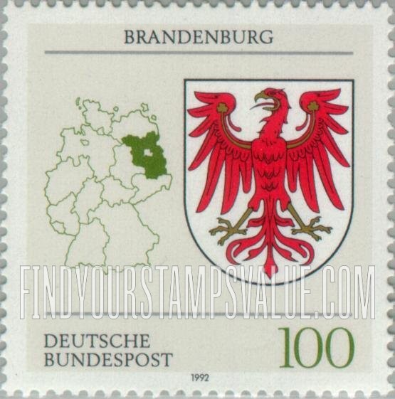 FindYourStampsValue: Coats of Arms of States of the Federal Republic of Germany: Brandenburg