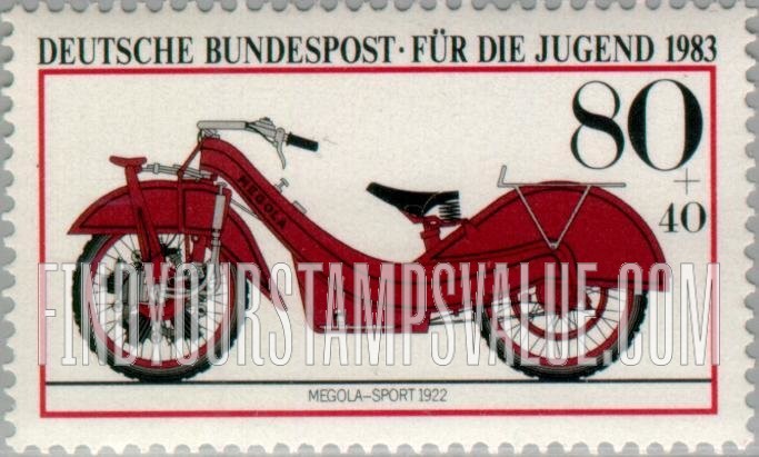 FindYourStampsValue: SEMI-POSTAL - Historic Motorcycles: Megola-Sport, 1922