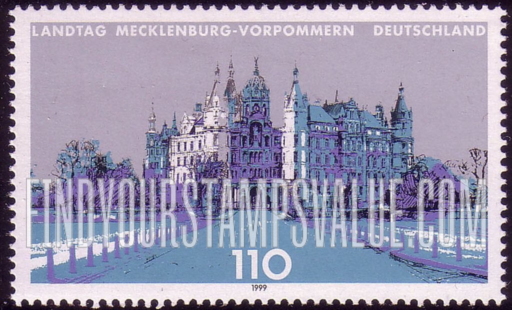 FindYourStampsValue: State Parliaments Type of 1998: Mecklenburg-Western Pomerania