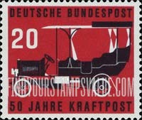 FindYourStampsValue: 50th Anniversary of German Postal Motor-bus Service - 1906 Automobile