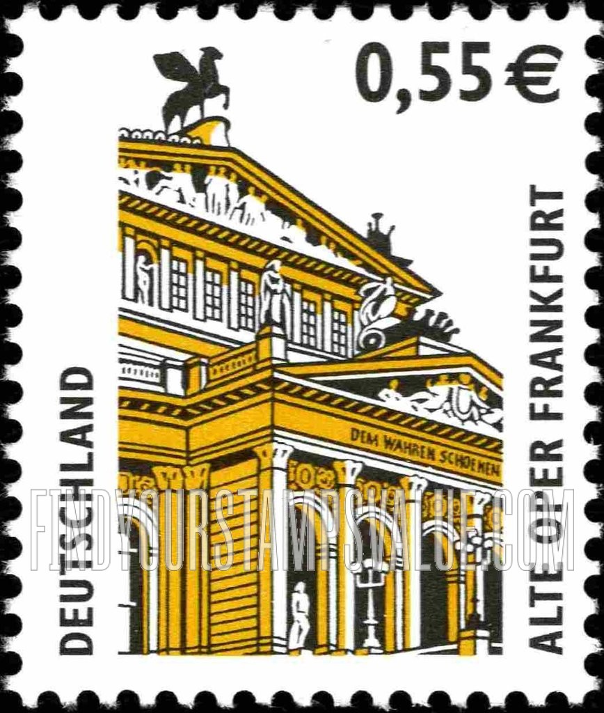 FindYourStampsValue: Historic Sites Type of 1987: Old Opera House, Frankfurt