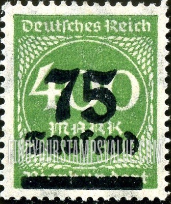 FindYourStampsValue: Numeral Value: Stamps and Types of 1922-23 Surcharged in Black