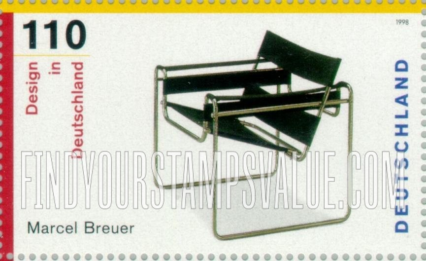 FindYourStampsValue: 20th Centennial German Design: “Wassily” chair, by Marcel Breuer, 1926