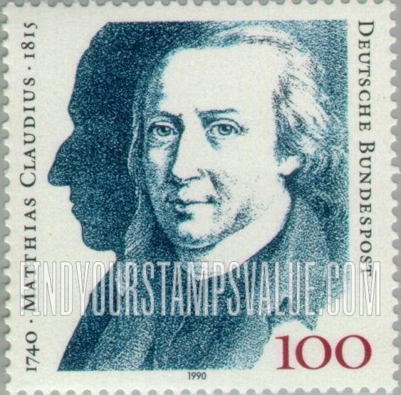 FindYourStampsValue: Matthias Claudius (1740-1815), Writer