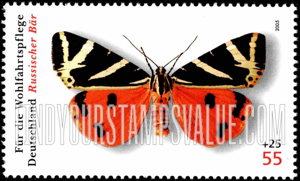 FindYourStampsValue: SEMI-POSTAL - Butterflies: Russischer Bär