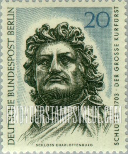 FindYourStampsValue: BERLIN - The Great Elector Friedrich Wilhelm (1640-88), head from monument by Andreas Schlüter