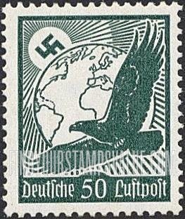 FindYourStampsValue: AIR POST - Swastika Sun, Globe and Eagle