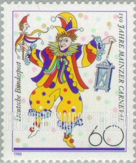 FindYourStampsValue: Mainz Carnival, 150th Anniversary: Jester