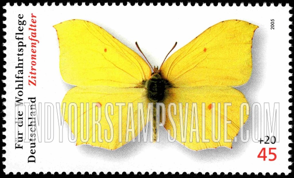 FindYourStampsValue: SEMI-POSTAL - Butterflies: Zitronenfalter