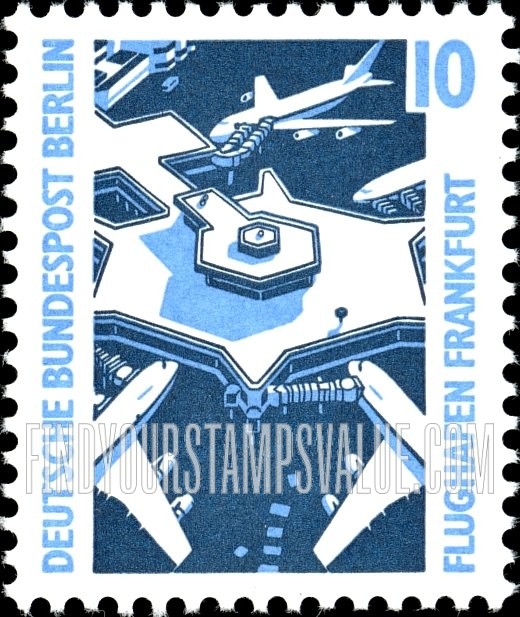 FindYourStampsValue: BERLIN - Historic Sites and Objects Type of Germany: Frankfurt Airport