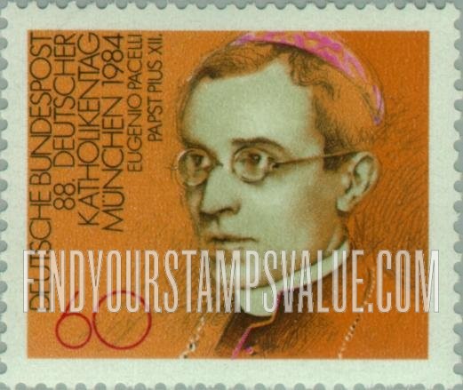 FindYourStampsValue: 88th German Catholic Convention, Munich, July 4-8: Pope Pius XII