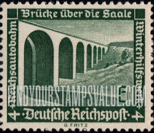 FindYourStampsValue: SEMI-POSTAL - Bridge over the Saale, Saxony