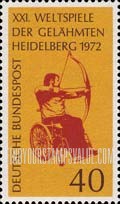 FindYourStampsValue: 21st Stoke-Mandeville Games for the Paralyzed, Heidelberg - Archer in Wheelchair